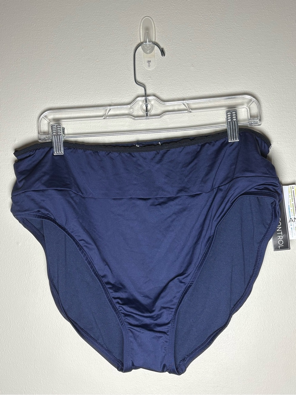 24th & Ocean Women’s High Waist Tummy Control Navy Swim Bottoms XXL